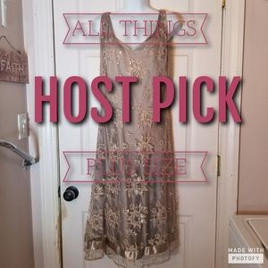 ⭐HP⭐ Tahari Arthur S. Lavine Gold Cocktail Dress